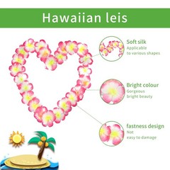 50 Counts Hawaiian Flower Leis for Luau, Vibrant Colors Assortment for Party …