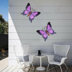 Home Wall Hanging Metal Wall Decor Garden Home Decor Large Metal Purple