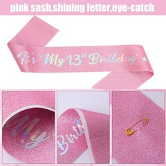 13th Birthday Candle Sash and Tiara Sets,It’s My Rose