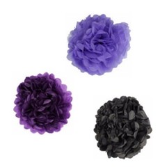 Tissue Paper Pom Poms – Choose from 3 Sizes 6″ – 14″ – 12 Colours