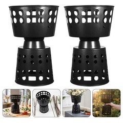 6Pcs Durable Black Plastic Bouquet Holders Floral Sleeve for Wedding and Events