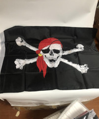 Pirate Bandana Skull Crossbone Jolly Roger Banner Halloween Party Decor Flag
