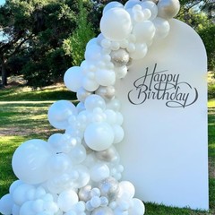 Awenztech White Balloons 12 Inch White Latex Balloons 50Pcs Party Balloon For