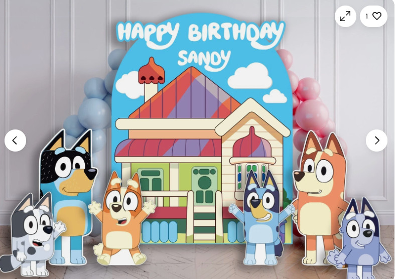 Blue & Bing Backdrop and props,Blue Family House, Party decor