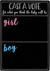 Boy or Girl Voting Board – Interactive Gender Guessing Board – Classic Black Cha