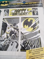 Batman Wall Decorating Kit Birthday 6′ Back Drop 5pc Set Indoor/outdoor QTY. 3