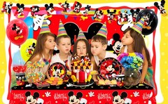 Mickey Mouse Party Supplies 112 Pcs Party Decorations Tableware Balloons Plates