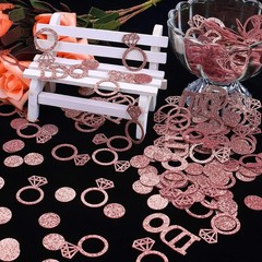 Rose Wedding Table Confetti, Bridal Shower Decorations Bride to Be Confetti G…