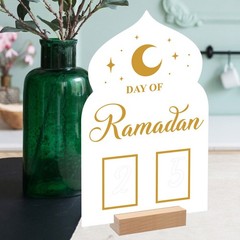 Ramadan Countdown Calendar Eid Mubarak Table Decoration Acrylic Home Decor TL
