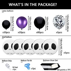 143pcs Halloween Decorations Black Purple Latex Balloon Rave Party Arch Decorati