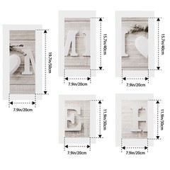5 Piece Set of Unframed Modern Canvas Prints Stylish Home Decor for All Rooms