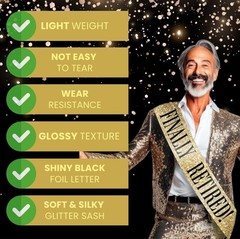 Finally Retired Sash Men Women Work Retirement Party Decorations Supplies