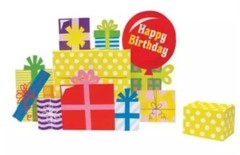 Creative Converting Pile of Presents Birthday Centerpiece With (12) Favor Boxes