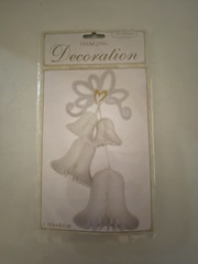 9 Lot Bridal Shower Wedding Decor Paper Banner Honeycomb White Bell Dove Garland