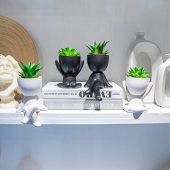 VENY TAYA 2 PCS Unique Artificial Plants A, Morden White Figurine (1 Pair)