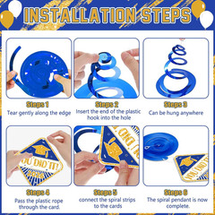 Graduation Decorations 2026 Blue and Gold Class of 2026 Banner Congrats Grad Bac