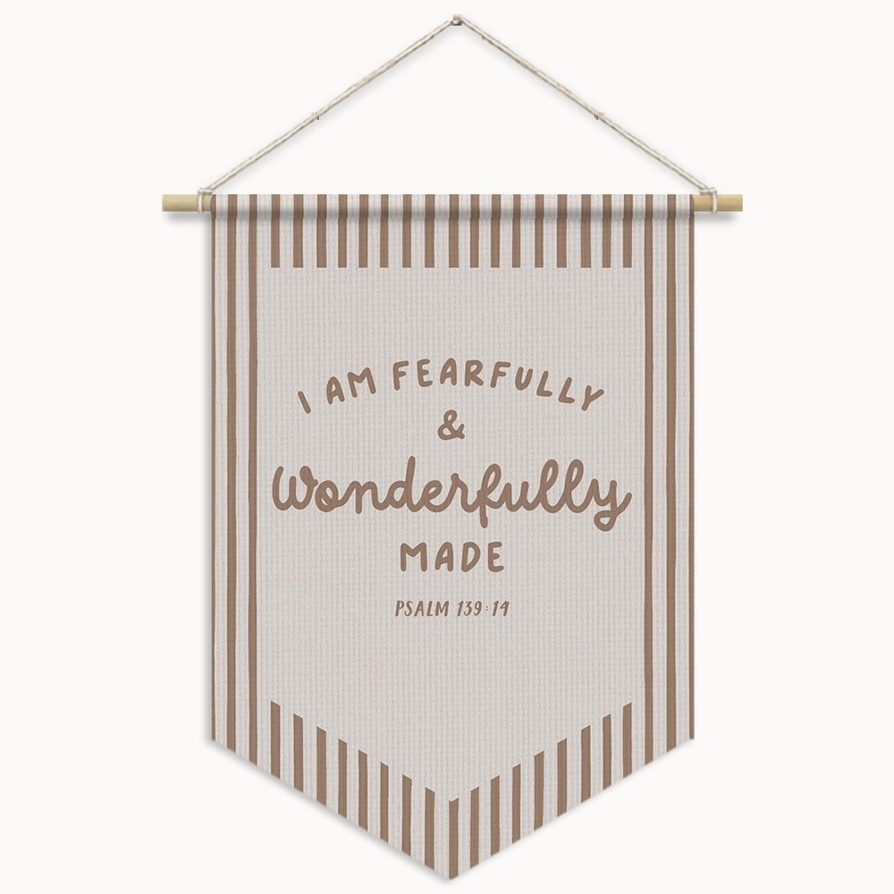 Christian Nursery Decor, I Am Fearfully and Wonderfully Made Christian Wall B…