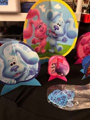 Blues clue party decor center pieces, party supplies birthday party decorations