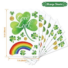 St Patricks Day Decorations,St Window 9 x 10 x 0.3 inches, Green