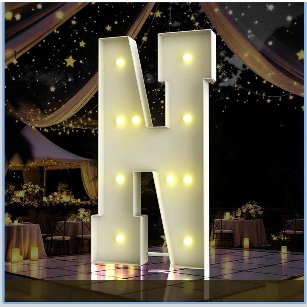 4FT Marquee Light Up Letter,Marquee Letters 4 Feet Tall, Large (Letter N)