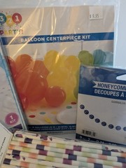 Party Creations Baby Shower Balloon Centerpiece Kit + 6 Balloons New Mylar