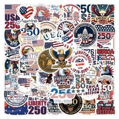 56Pcs Patriotic Themed Stickers for the 250th The Us 250th Anniversary