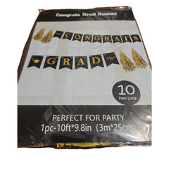 Congrats Grad Banner10 Feet Cardboard