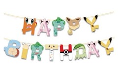 Five Pokemon Happy Birthday Banners Pikachu New