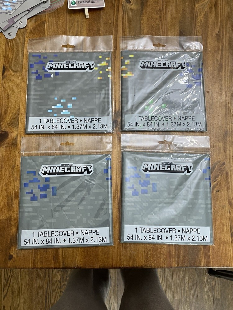 Minecraft Birthday Party Supplies table cloth