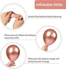 129pcs Rose Gold Balloon Kit – Perfect for Celebrations & Decor
