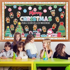 Christmas Gingerbread Cutouts DIY Photo Craft Bulletin Board Set Classroom Decor