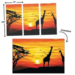African Safari Backdrop Banner – Party Decor – Wall One Size, Multicolor