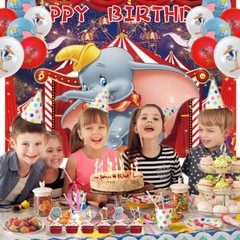 Dumbo Party Supplies Birthday Decor Set Balloons Cake Toppers Banner Vinyl