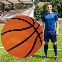 3.9 ft Large Basketball Party Signs Decoration Sports Cardboard Cutout Stand …