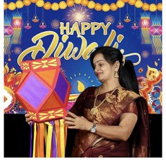 Happy Diwali Backdrop Banner Decor, Festival of Lights Party Photography