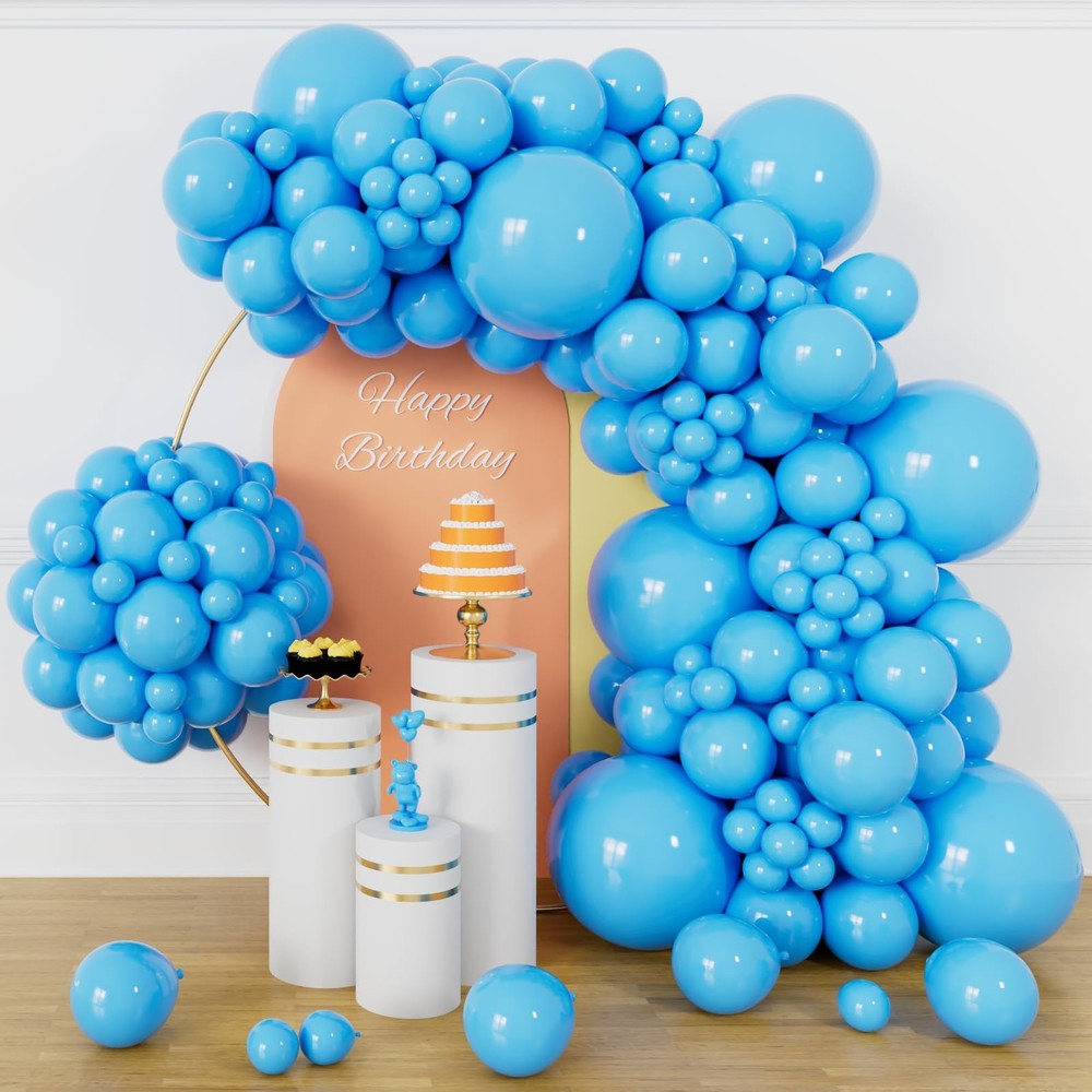 134Pcs Light Blue Balloons Different Sizes 5 10 12 18 Inch Light Blue Balloon…