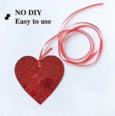 40 PCS Valentines Day Decorations Glitter Red Heart Hanging Swirls Ceiling