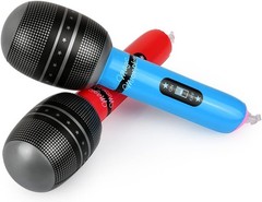 Durable Inflatable Microphones – Set of 6 in Random Colors for Karaoke & Parties