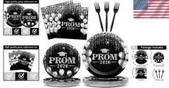 Prom Night 2026 Party Tableware Set – 96PCS Class of 2026