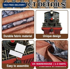 Train Party Decoration Train Theme Door Banner Backdrop Railroad Track Aisle Run
