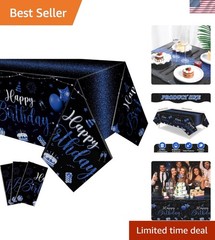 3 Pcs Happy Birthday Tablecloths Happy Birthday Party Decorations Plastic Tab…