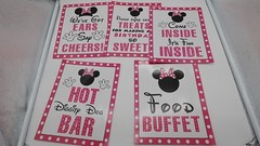 Pink Mouse Birthday Party Decorations Balloons Garland Signs Tablecloth Backdrop
