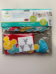 Disney Mickey Mouse 1st Birthday High Chair Kit, Banner Kit, Garland, Tablecloth