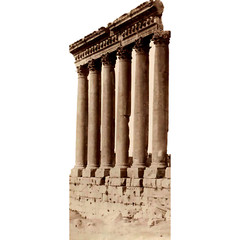 H13646 Temple of Jupiter Columns Roman Ruins Baalbek Lebanon Cardboard Cutout St