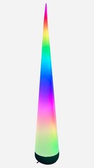 9’8″ Inflatable Color-Changing LED Cone with Remote & Sandbag Base – NIB