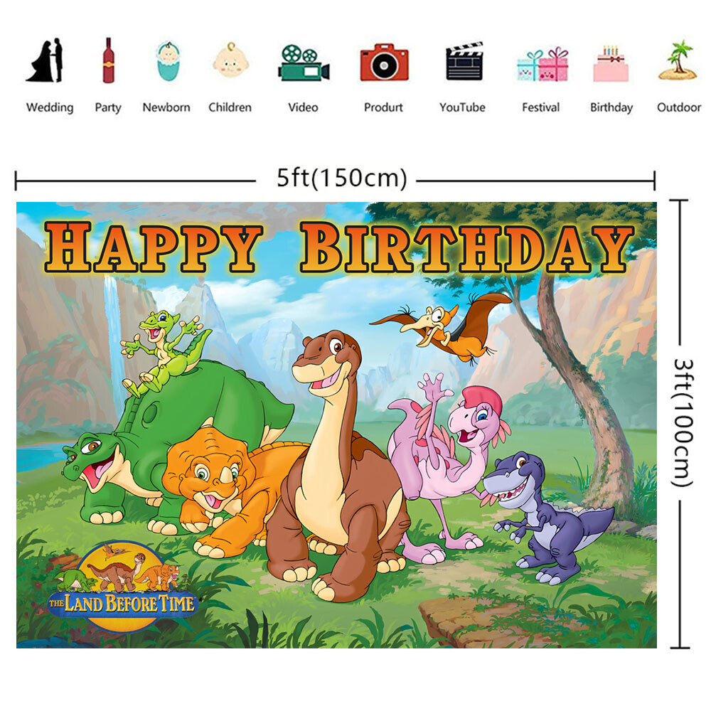 The Land Before Time Birthday Party Supplies Backdrop Banner Poster Vinyl