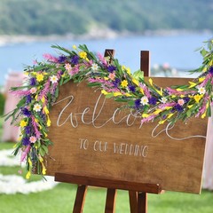 6.5Ft Wildflower Garland, Artificial Wildflower Floral Garland with Daisy Flo…