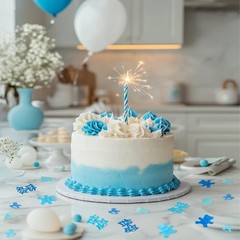 1000 PCS Light Blue Navy Boy Gender Reveal Baby Shower Glitter Confetti