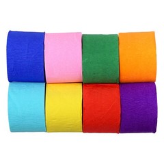 8 Rolls Crepe Paper Streamers 8 Colors 656 ft Total for Rainbow Party
