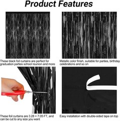 2 Pack 2026 Graduation Party Decorations, 3.28 FT x 7.05 FT Black Backdrop, M…